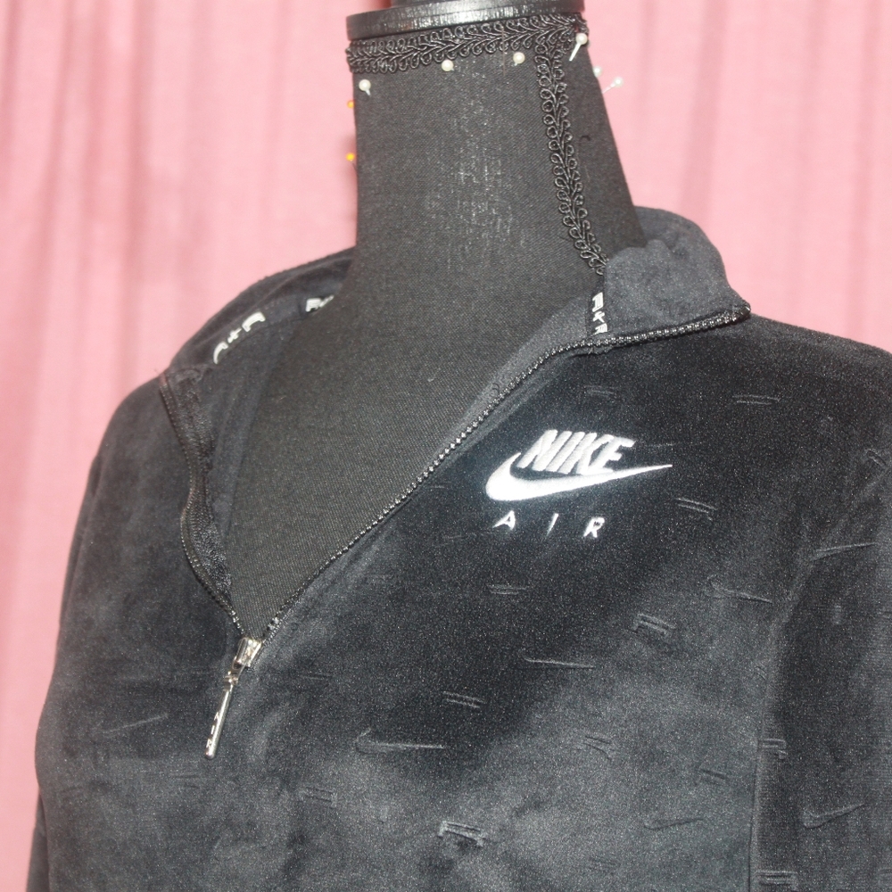 Black Brown Velour Tracksuit Set
